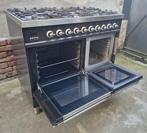 Cucina GAS ILVE 6 Fuochi 2 Forni 90cm microonde