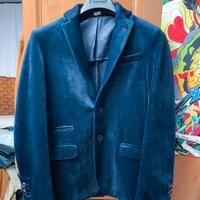 Giacca blazer in velluto blu - Gian Vargian