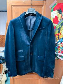 Giacca blazer in velluto blu - Gian Vargian