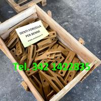 Denti forcella per escavatori ricambio per benna