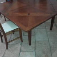 tavolo noce con 6 sedie