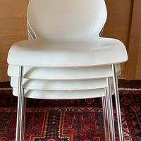Set 4 sedie Maui Kartell bianche, Vico Magistretti
