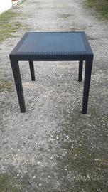 Tavolo giardino effetto rattan