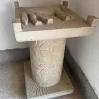 base Tavolino Scultura in Pietra Scolpita a Mano -