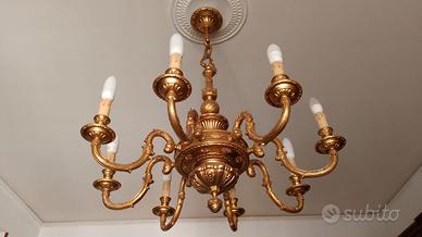 Coppia di lampadari in bronzo