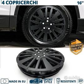 Copricerchi per ALFA ROMEO 16'' NERE con 15 Razze