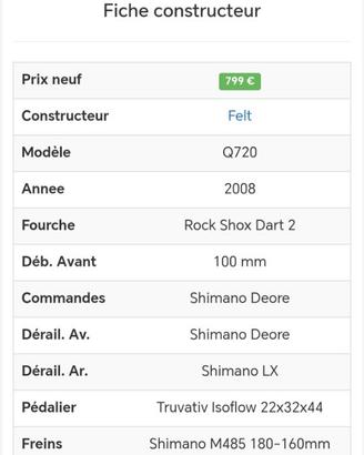 Mountain bike 26 Felt Q720