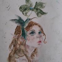 Quadro dipinto acquerello fata