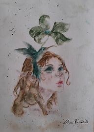 Quadro dipinto acquerello fata