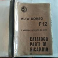 ALFA ROMEO F12 F11 A12 A11 Catalogo Ricambi 1971