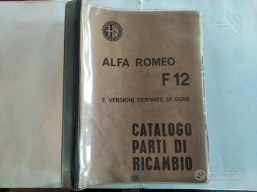 ALFA ROMEO F12 F11 A12 A11 Catalogo Ricambi 1971