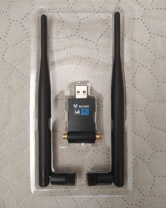 Adattatore Antenna WiFi USB 3.0 AC1200 Dual Band
