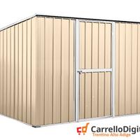 Casetta box giardino Acciaio 260x185cm beige