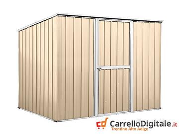 Casetta box giardino Acciaio 260x185cm beige