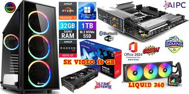 PC GAMING RYZEN 7800X3D 32GB RAM RADEON RX9070XT