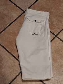 pantaloncini bianchi cotone STONE ISLAND XS o 12 a