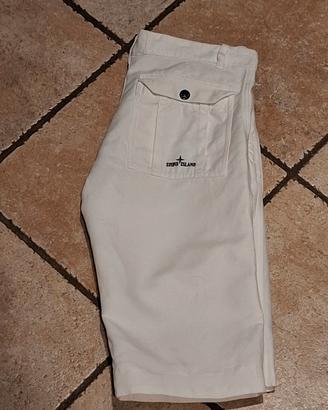 pantaloncini bianchi cotone STONE ISLAND XS o 12 a