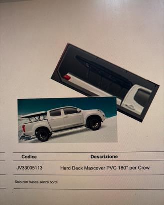 Hard top deck pvc per isuzu dmax