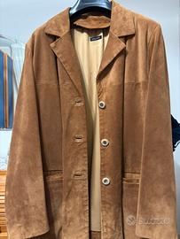 Giacca Vintage in Vero Nabuk- Color Cuoio