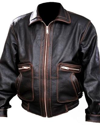 La giacca in pelle BOMBER