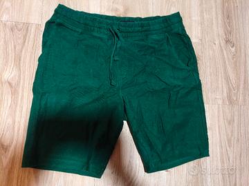 Bermuda in Felpa Verde Smeraldo - Taglia XXL