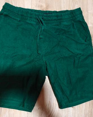 Bermuda in Felpa Verde Smeraldo - Taglia XXL