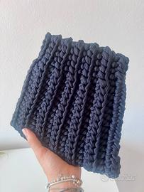 Pochette in fettuccia nera (handmade)