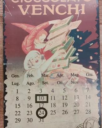 Calendario metallo magneti "Cioccolato Venchi"