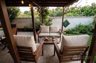 Set Salotto da Giardino in Legno di Acacia