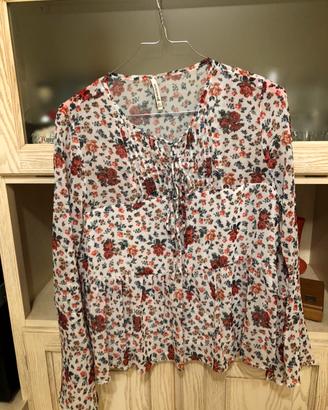 Blusa fiori Stradivarius tg L
