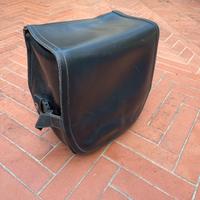 Borsa moto laterale in cuoio nera 44 litri