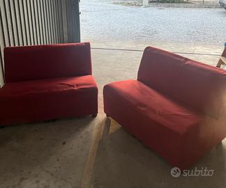 Coppia divanetti 2 posti rossi - Salotto / Attesa