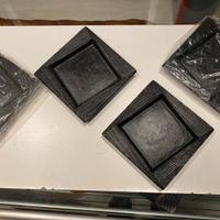 piattini metallo brunito portacandela tavola