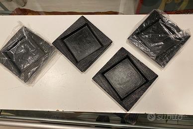 piattini metallo brunito portacandela tavola