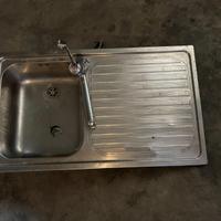 Lavello INOX 1 Vasca + Rubinetto —ComPleTo —-  