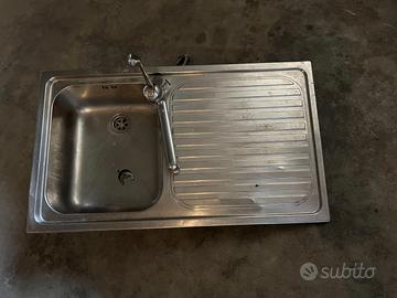 Lavello INOX 1 Vasca + Rubinetto —ComPleTo —-  