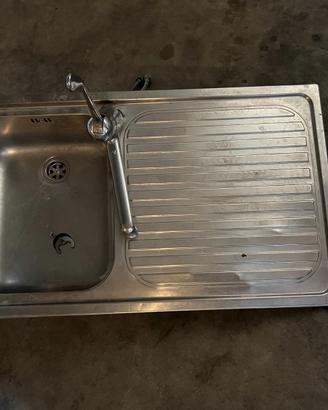 Lavello INOX 1 Vasca + Rubinetto —ComPleTo —-  