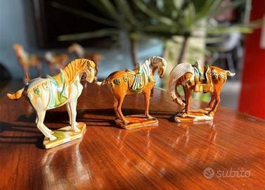 Collezione 6 cavalli vintage stile Dinastia Tang