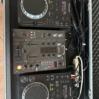 Pioneer CDJ 350 + Mixer Pioneer DJM 400 + CASE