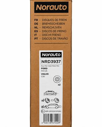 DISCHI FRENO ANTERIORI NORAUTO – NRD3937 – 300x25 