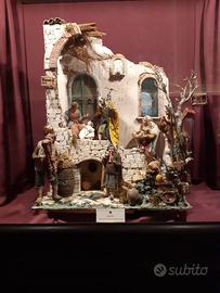 PRESEPE RUDERE DI VILLA IN MARMO PER PASTORI CM. 2