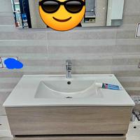 MOBILE BAGNO SOSPESO 80 cm 2 CASSETTI CON LAVABO 