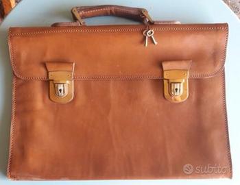 Cartella in pelle vintage anni 50/60