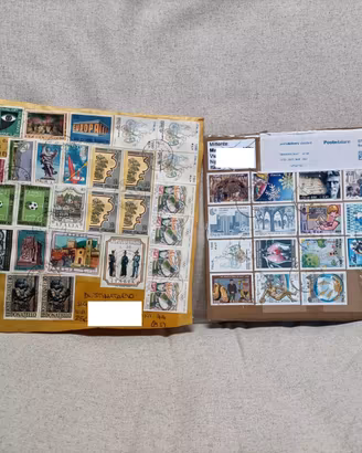 2  buste con super affrancatura multipla
