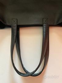 Borsa in vera pelle nera