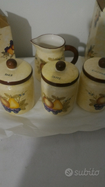 Vaso porta sale zucchero con caraffa vintage