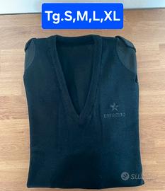 Maglione Esercito nero unisex pullover tg.varie