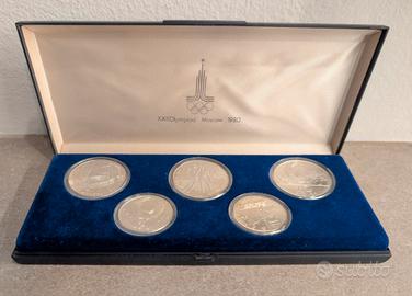 Monete Olimpiadi Mosca 1980 - set completo argento