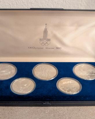 Monete Olimpiadi Mosca 1980 - set completo argento