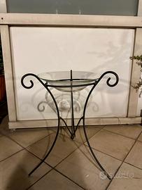 Fioriera in Ferro Battuto e Vetro a SOLI 40€!